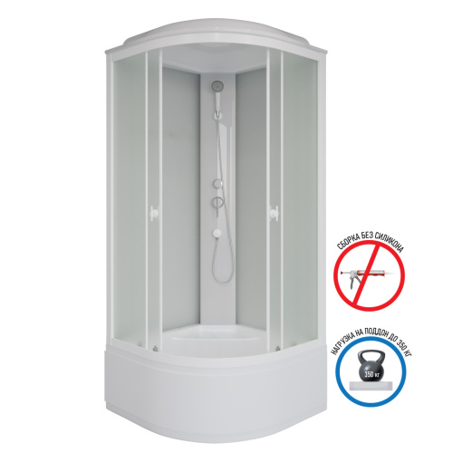 Душевая кабина Niagara Promo P100/40/MT 100х100 четверть круга с крышей ориентация универсальная